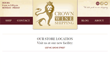 Tablet Screenshot of crownwineshipping.com